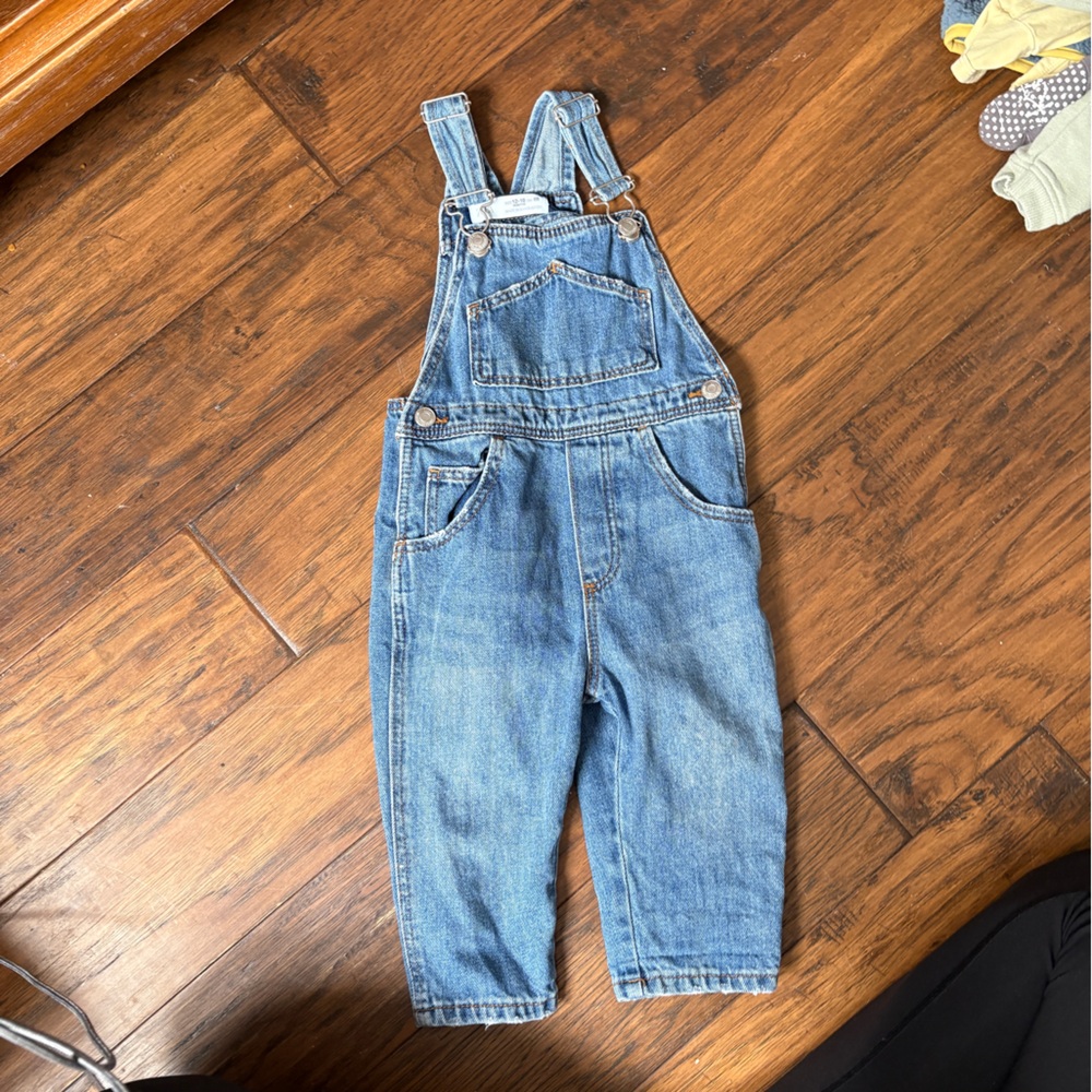 Zara Classic Blue Denim Overalls